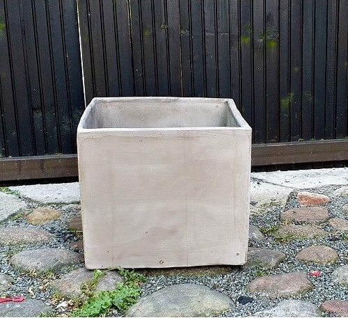 Donica terakota sześcian szary