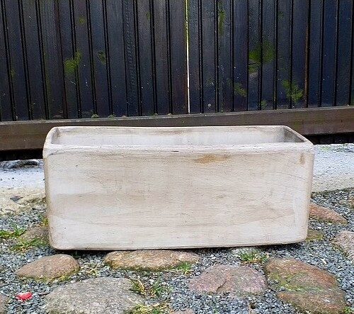 Skrzynka terakota prostopadłościan szara