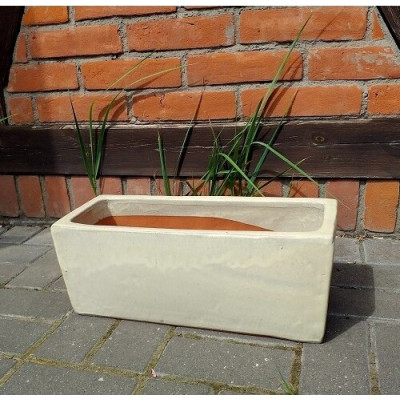 Donica skrzynia ceramiczna kremowa