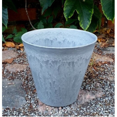 Doniczka Artstone Claire okrągła szara