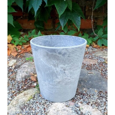 Doniczka Artstone Claire okrągła szara