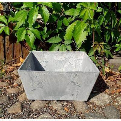 Doniczka ArtStone Ella misa niska szara