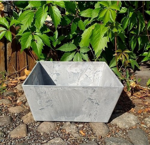 Doniczka ArtStone Ella misa niska szara