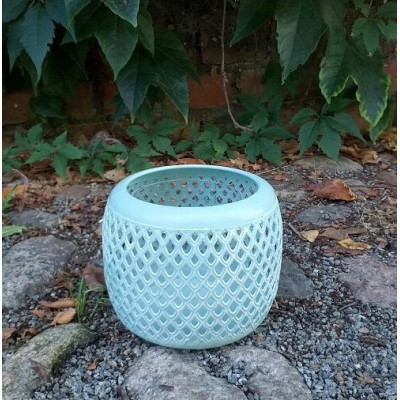 Lampion metalowy Delia miętowy