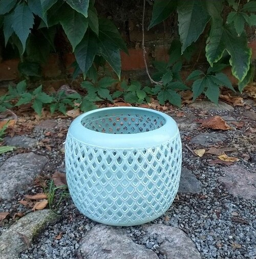 Lampion metalowy Delia miętowy