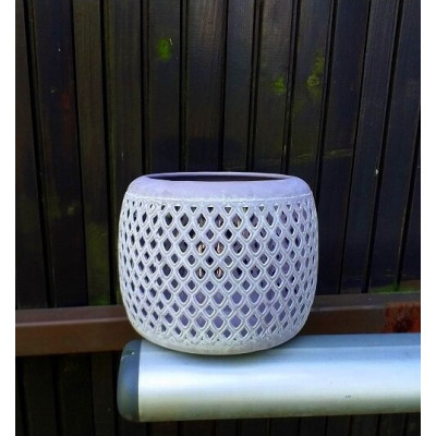 Lampion metalowy Delia Rose jagodowy