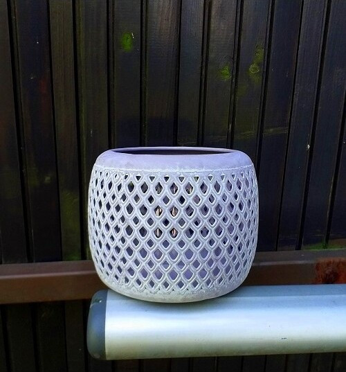 Lampion metalowy Delia Rose jagodowy