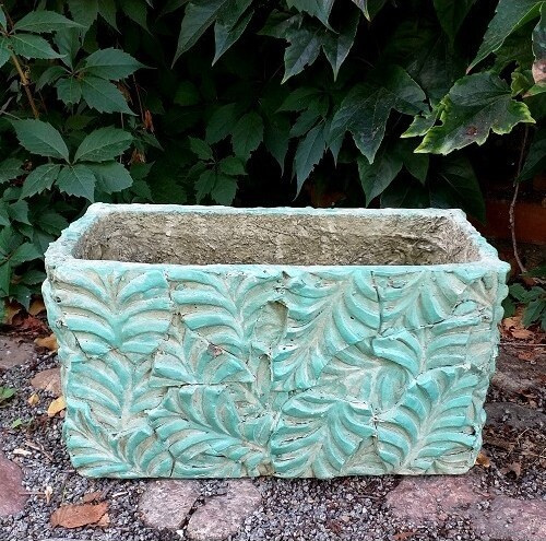 Donica Siena Liść korytko niskie turkusowe