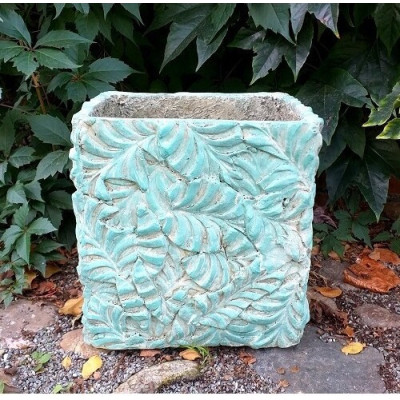 Donica Siena Liść korytko wysokie turkusowe
