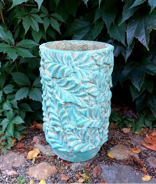 Donica Siena Liść wazon turkusowy
