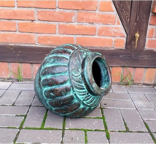 donica dzban leżący zielony