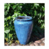 Donica wazon szkliwiony niebieski
