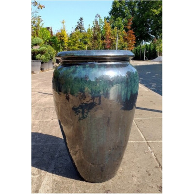 Donica wazon szkliwiony seledynowy