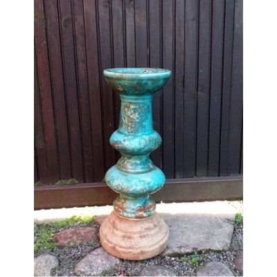 Świecznik Azur turkusowy