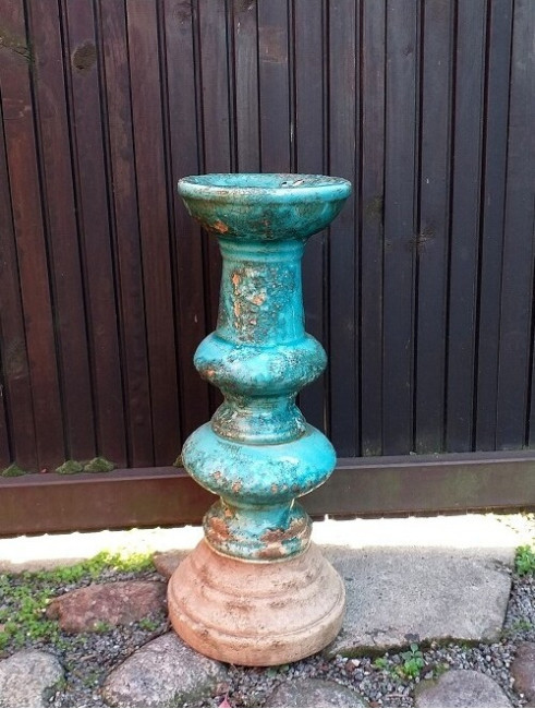 Świecznik Azur turkusowy