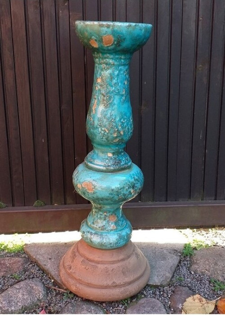 Świecznik Azur turkusowy