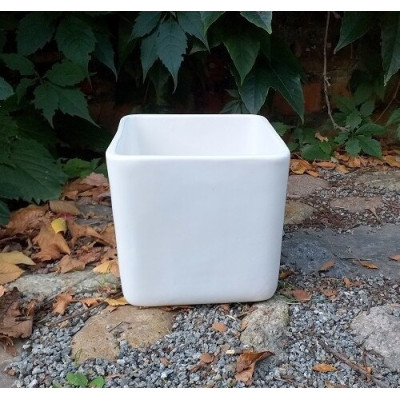 Doniczka Hori sześcian biały