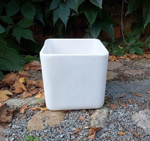 Doniczka Hori sześcian biały