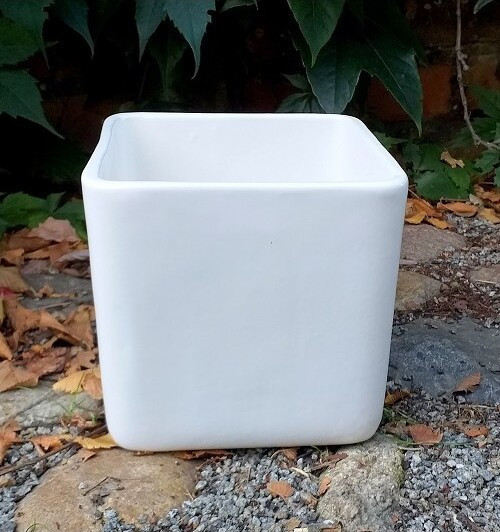 Doniczka Hori sześcian biały