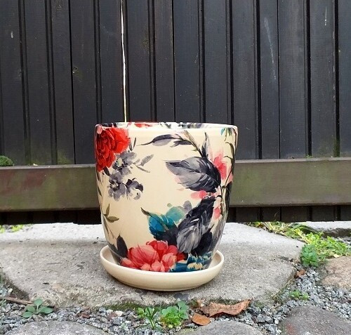 Doniczka Nova Kalka kwiaty różowe