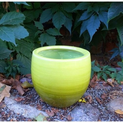 Doniczka seledynowo-oliwkowa