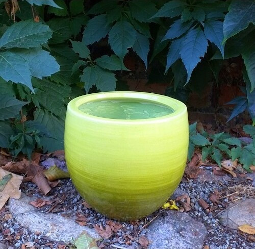 Doniczka seledynowo-oliwkowa