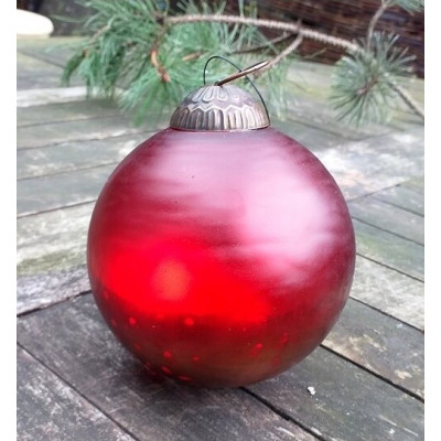 Bombka czerwień z miedzią