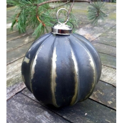 Bombka czerń ze złotem