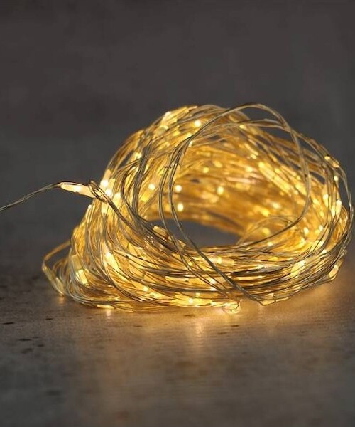 Łańcuch LED drucik 200 diod + timer - 500 cm