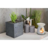 Betonowa antracytowa donica sześcian