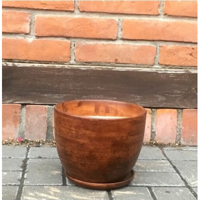 Doniczka baryłka drewno