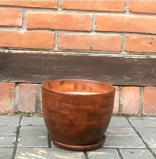 Doniczka baryłka drewno