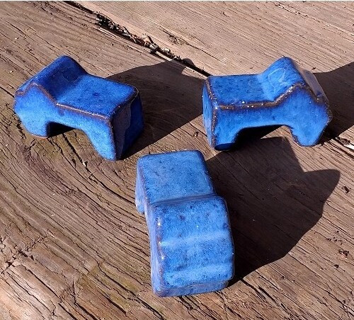 Nóżki ceramiczne niebieskie