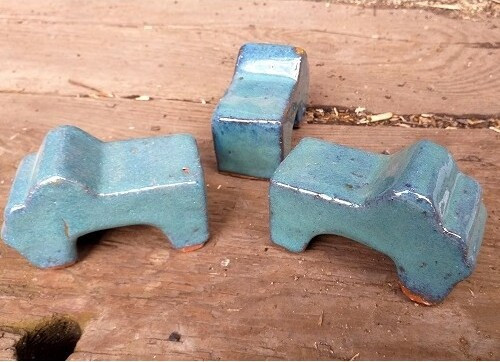 Nóżki ceramiczne seledynowe