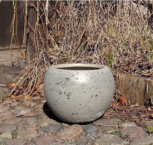 Donica Szary Cement kula