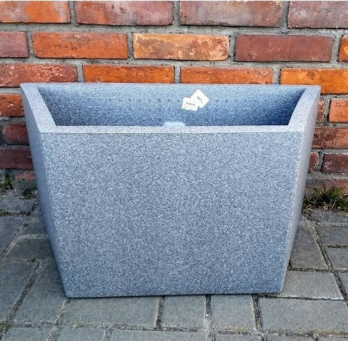 Ciepła donica z polipropylenu szara skrzynia trapez