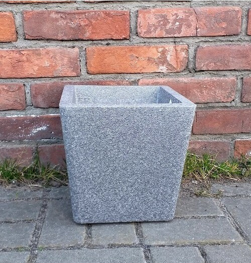 Ciepła donica z polipropylenu szary trapez