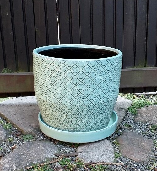 Doniczka Vintage błękitna