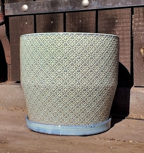 Doniczka Vintage błękitna