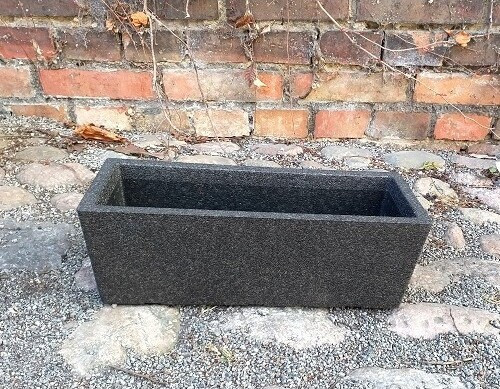 Ciepła donica z polipropylenu czarna skrzynka balkonowa