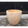 Donica okrągła jasna terakota postarzana