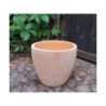 Donica okrągła jasna terakota postarzana
