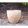 Donica okrągła jasna terakota postarzana