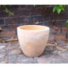 Donica okrągła jasna terakota postarzana