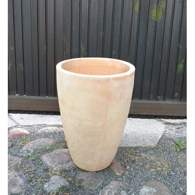 Donica wazon okrągły jasna terakota postarzana