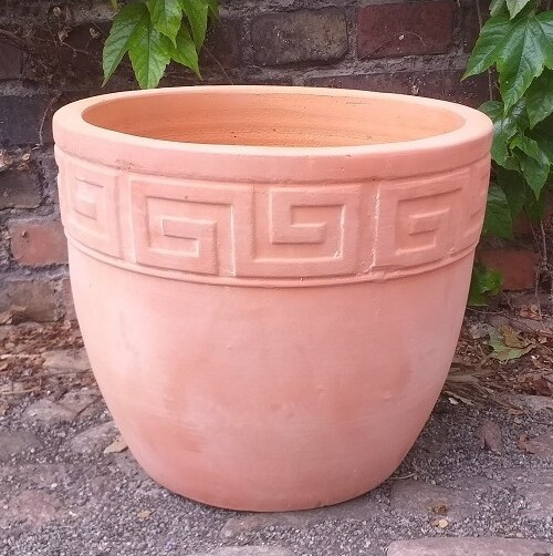 Donica okrągła terakota Aztec