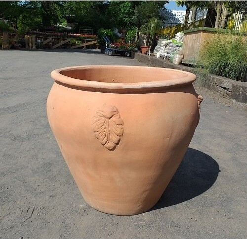 Donica terakota dzban duży z ornamentem