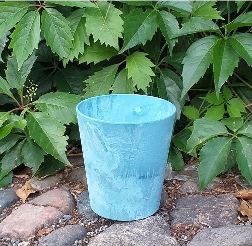 Doniczka Artstone Claire okrągła aqua