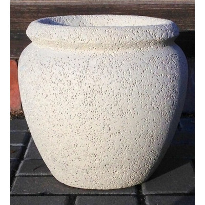 Donica waza pękata biały kamień