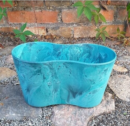 Doniczka ArtStone podwójna lazurowa